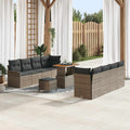 Garten-Sofa-Set mit Kissen mit Speicher Grau 90 x 55 x 71 cm