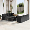 Garten-Sofa-Set mit Kissen Schwarz 100 x 100 x 71 cm