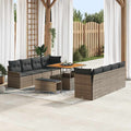 Garten-Sofa-Set mit Kissen mit Speicher Grau 100 x 100 x 71 cm