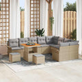 Garten-Sofa-Set mit Kissen mit Kissen 12 pcs Beige und Hellgrau