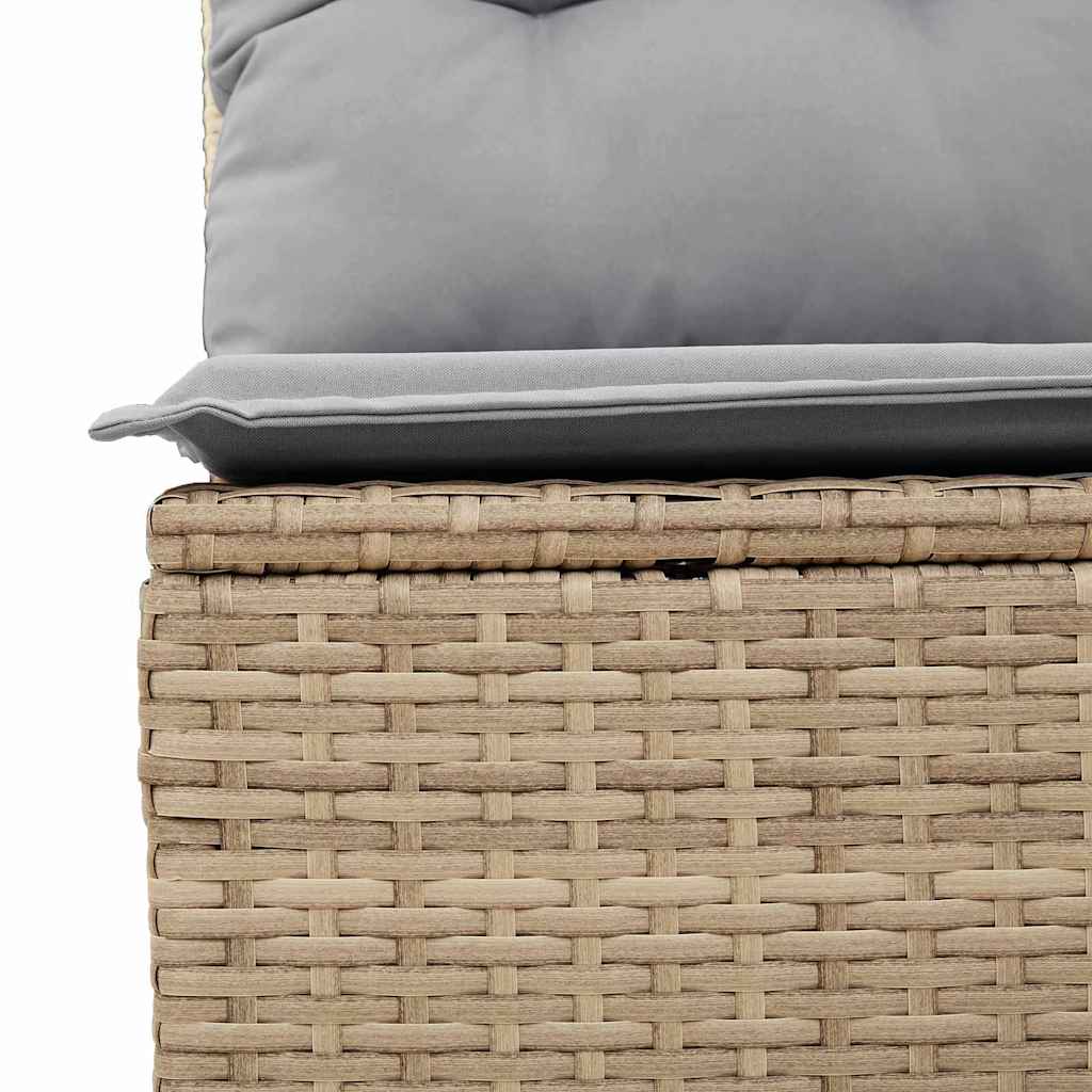 Garten-Sofa-Set mit Kissen mit Kissen 8 pcs Beige und Hellgrau