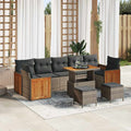 Gartensofa-set mit Kissen 13 pcs Grau Poly-Rattan