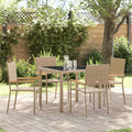 Garten Essgruppe 5 pcs Beige Poly-Rattan