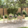 Garten Essgruppe 5 pcs Beige Poly-Rattan