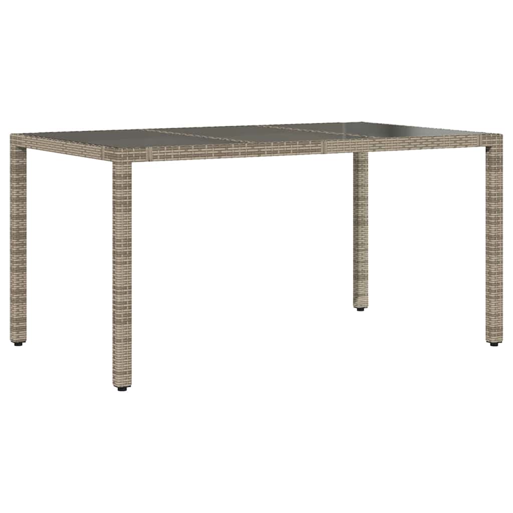 Garten Essgruppe 7 pcs Grau Poly-Rattan