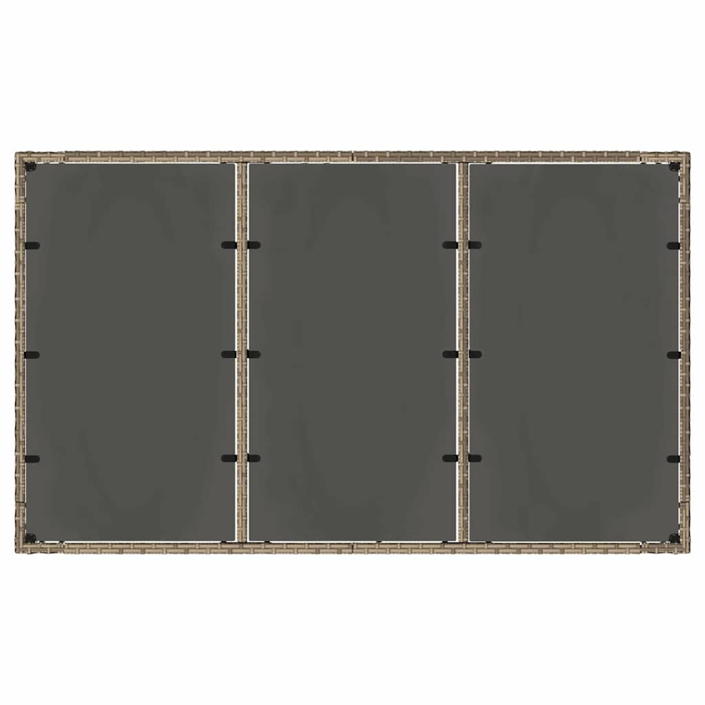 Garten Essgruppe 7 pcs Grau Poly-Rattan