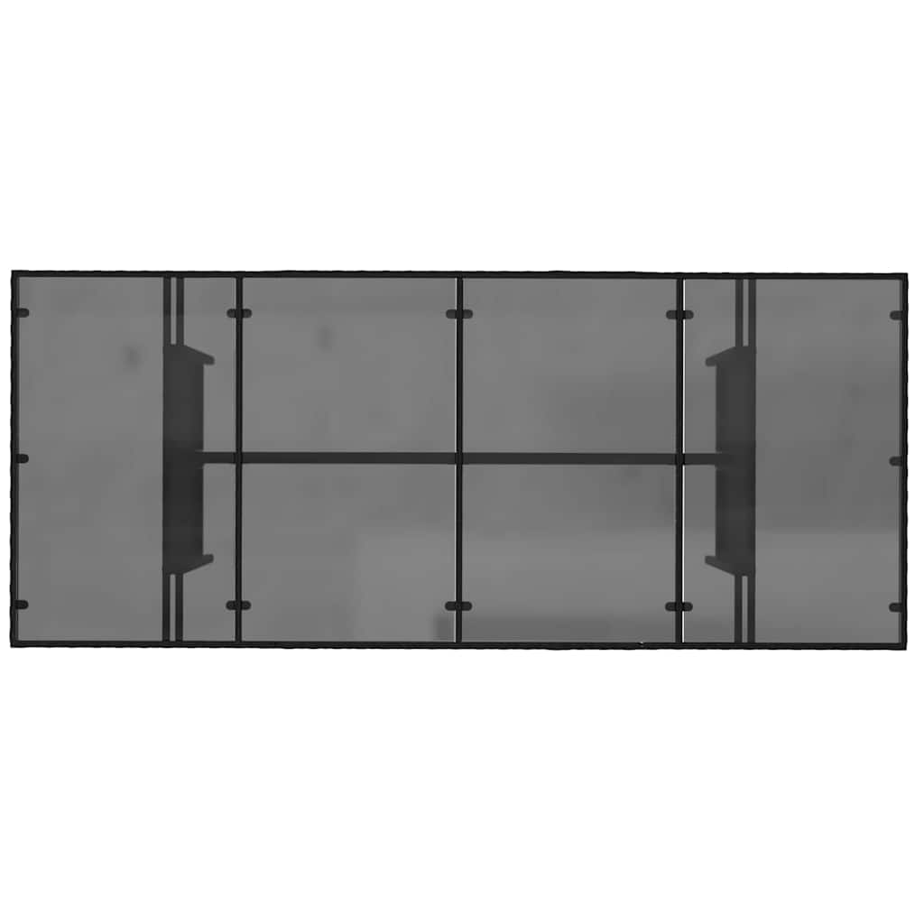 Garten Essgruppe 7 pcs Schwarz Poly-Rattan