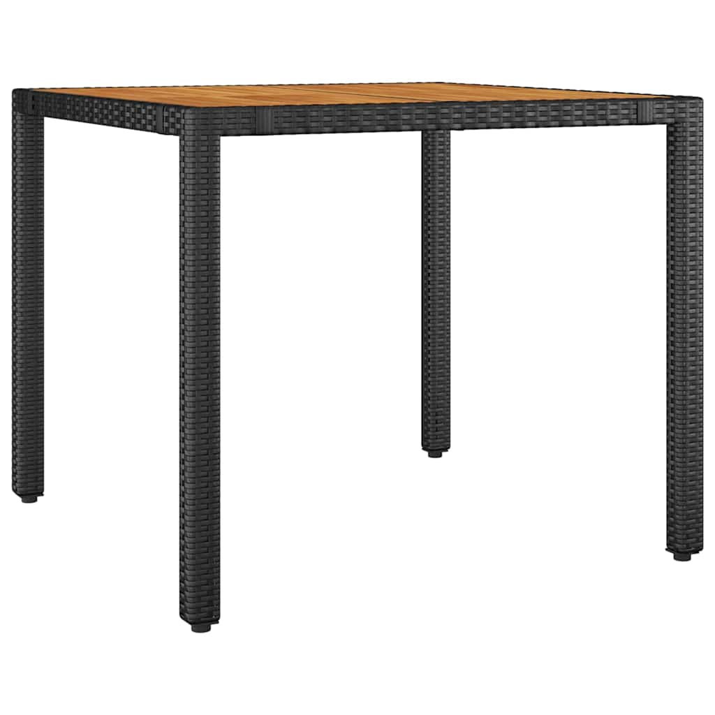Garten Essgruppe 3 pcs Schwarz und Braun Poly-Rattan