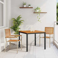 Garten Essgruppe 3 pcs Beige und Braun Poly-Rattan