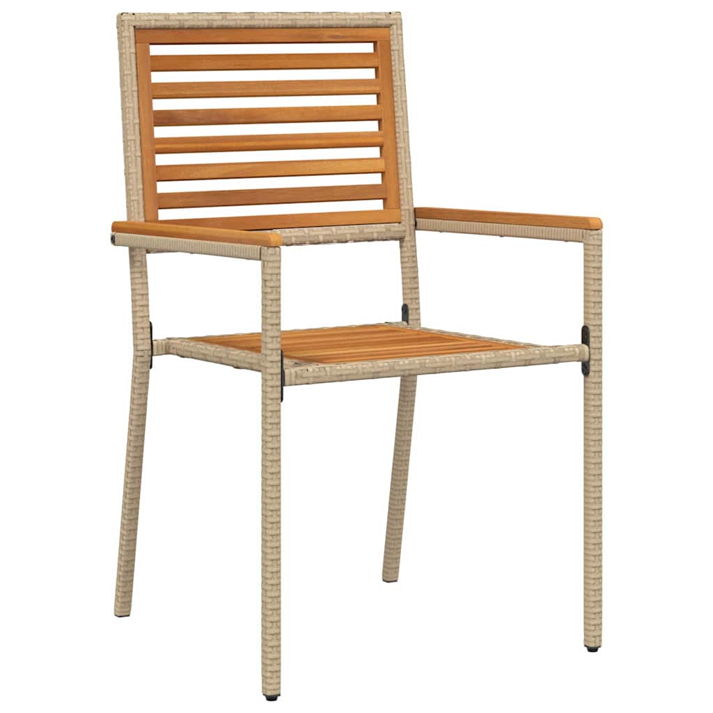 Garten Essgruppe 3 pcs Beige und Braun Poly-Rattan
