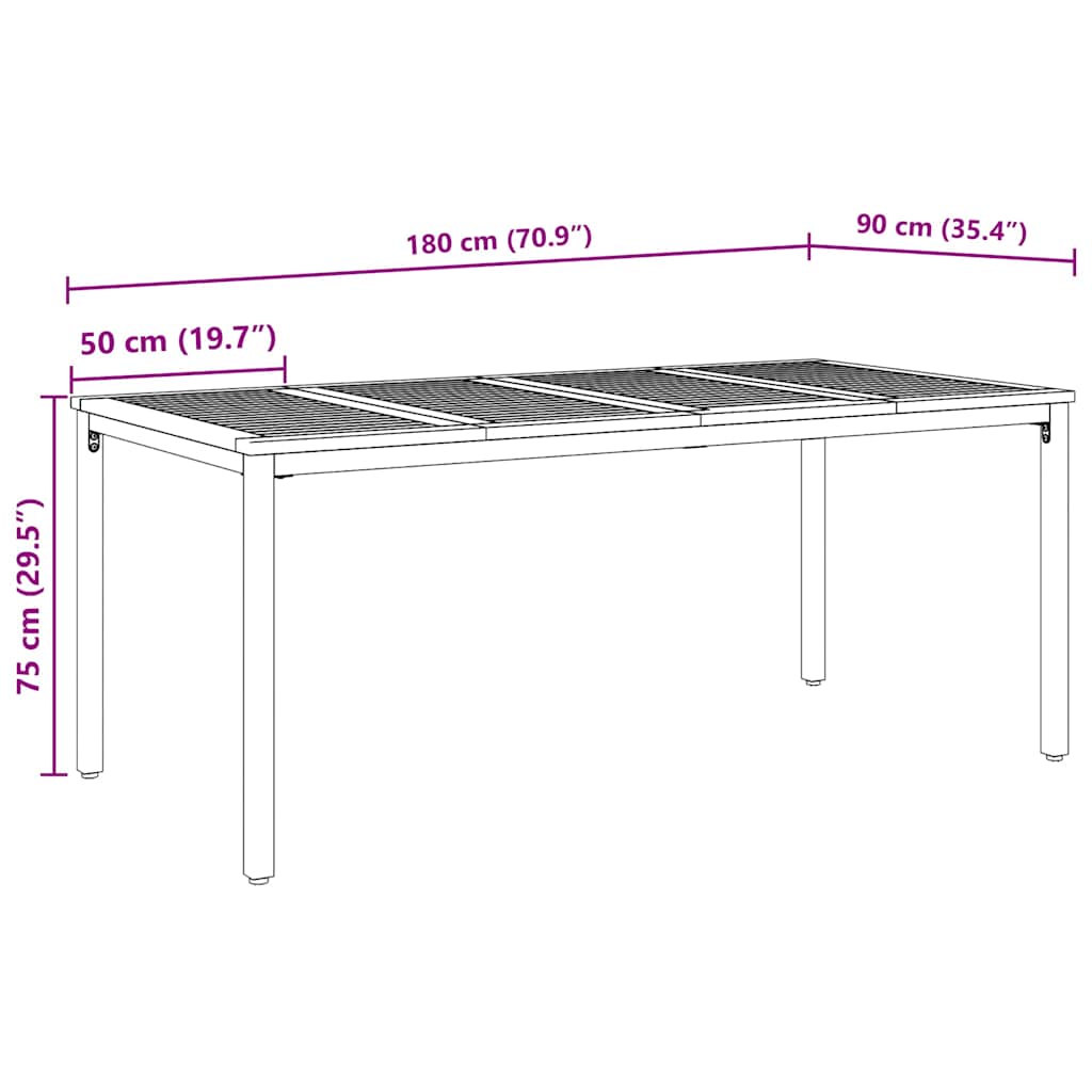 Garten Essgruppe 7 pcs Grau und Braun Poly-Rattan