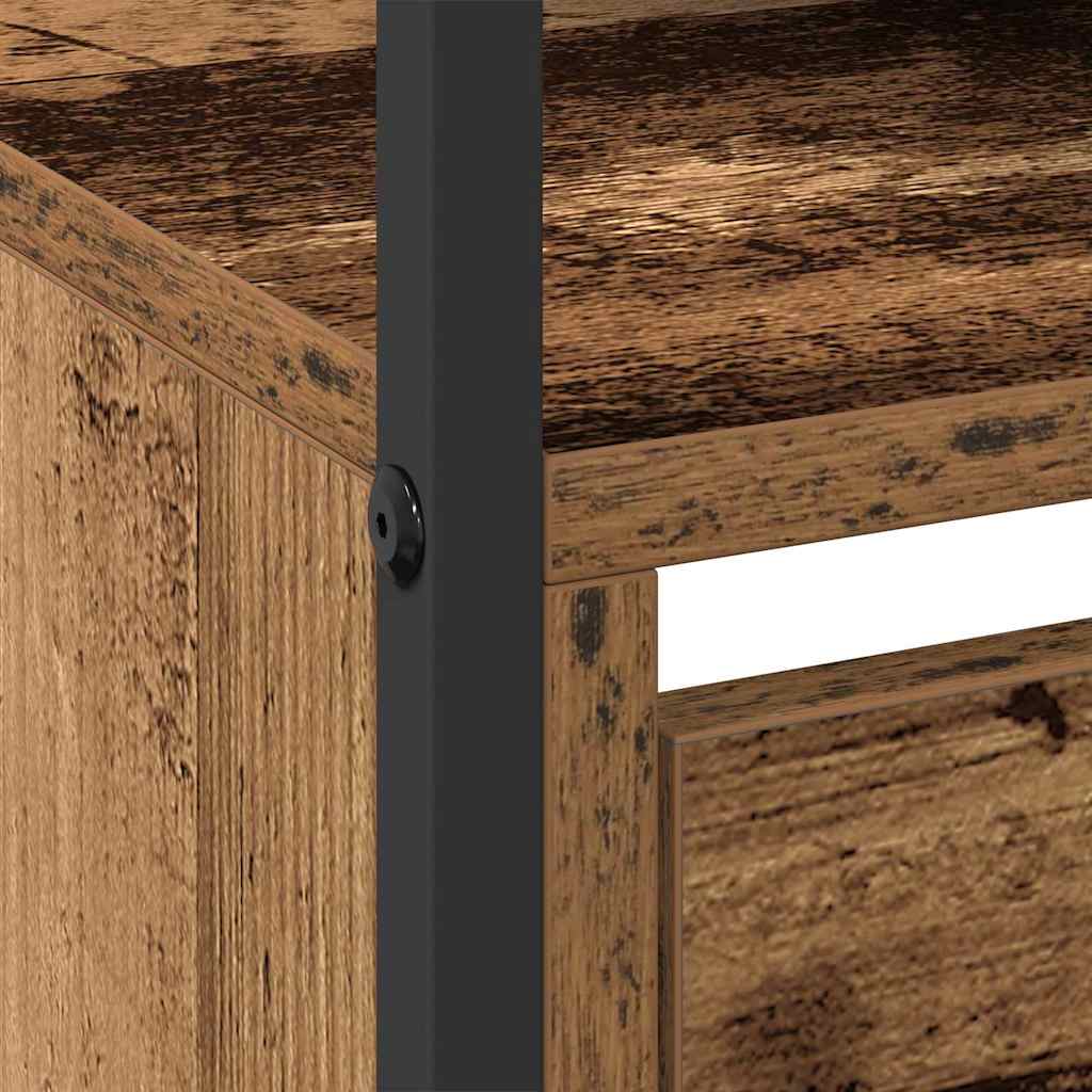 Schuhschrank mit Regal Altholz 100 x 34 x 112 cm Holzwerkstoff