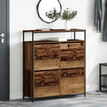 Schuhschrank mit Regal Altholz 100 x 34 x 112 cm Holzwerkstoff