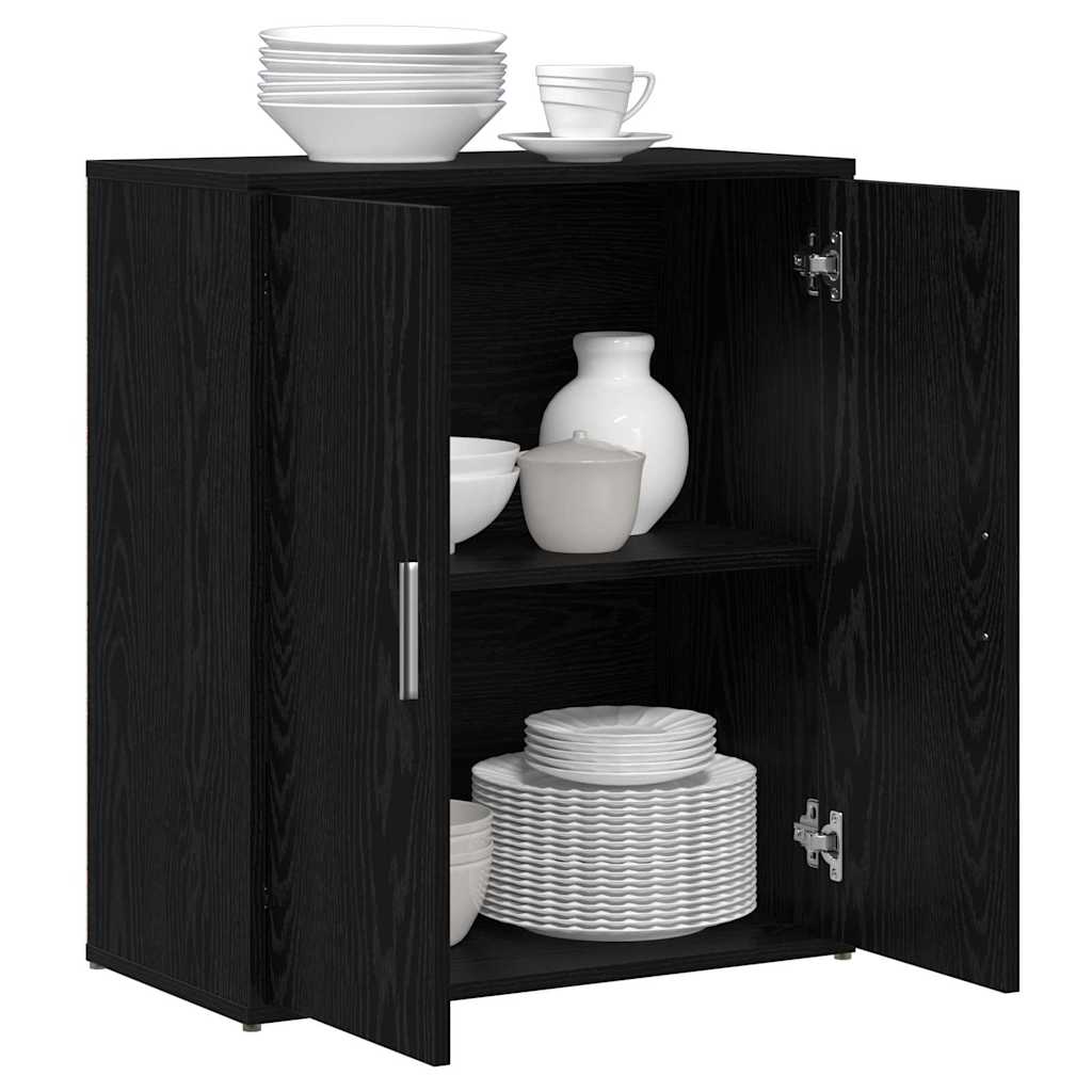 Sideboard 2 pcs Schwarz Eichen-Optik 60 x 31 x 70 cm