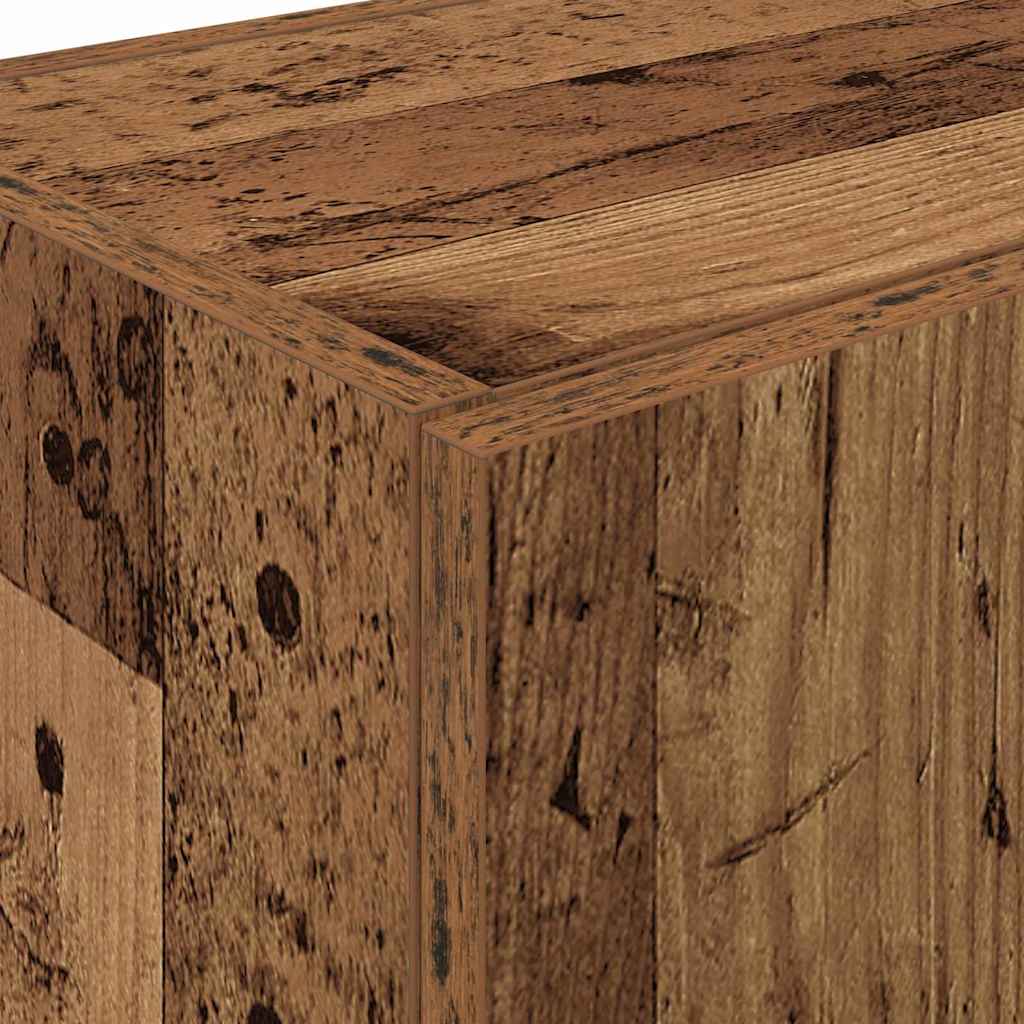 Küchenbuffet mit Regal mit Tür 2 pcs Altholz 60 x 50 x 180 cm