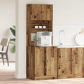 Küchenbuffet mit Regal mit Tür 2 pcs Altholz 60 x 50 x 180 cm