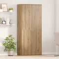 Highboard Eiche handwerklich 80 x 35 x 180 cm Holzwerkstoff