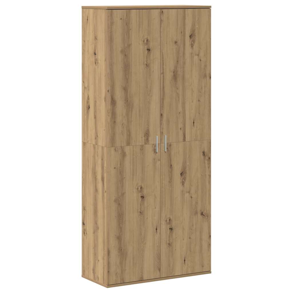 Highboard Eiche handwerklich 80 x 35 x 180 cm Holzwerkstoff