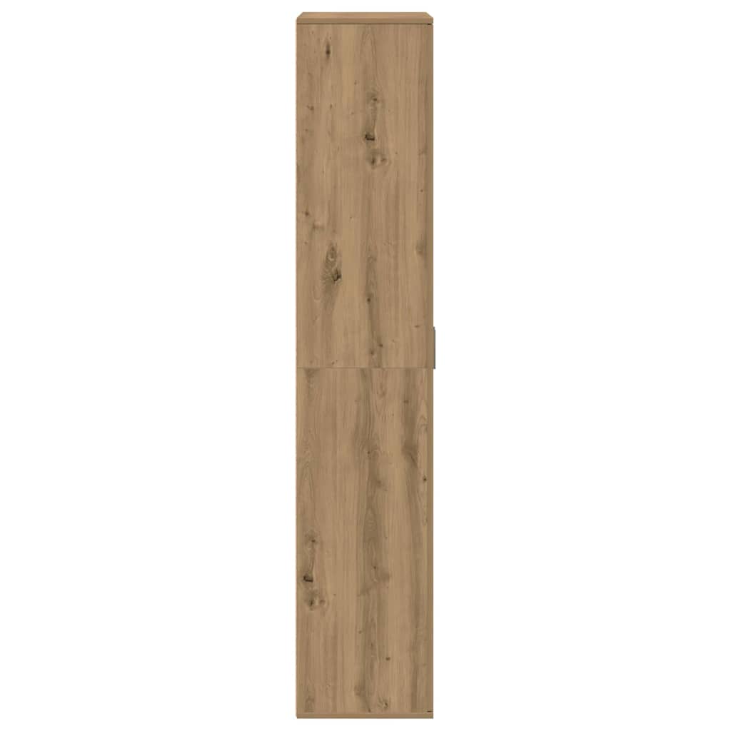 Highboard Eiche handwerklich 80 x 35 x 180 cm Holzwerkstoff