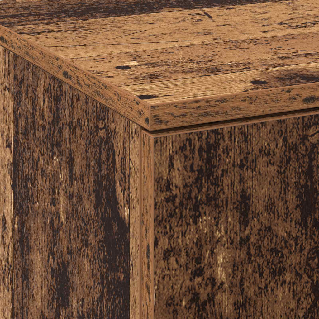 Highboard Altholz 70 x 33,5 x 180 cm Holzwerkstoff