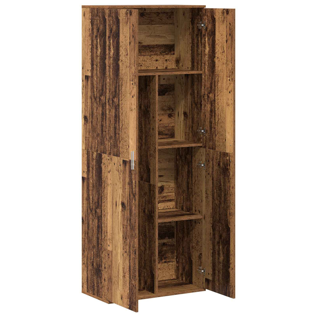 Highboard Altholz 70 x 33,5 x 180 cm Holzwerkstoff
