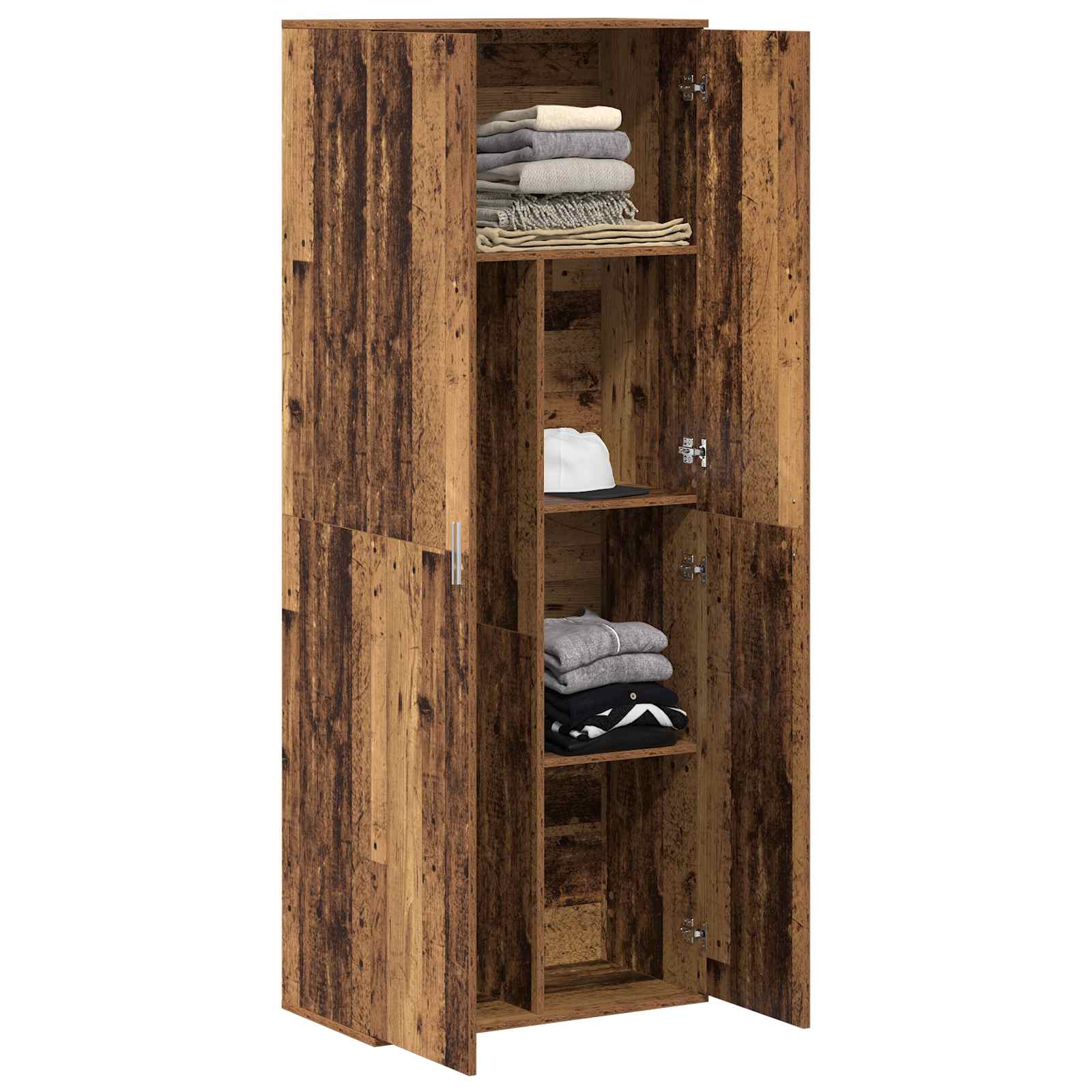 Highboard Altholz 70 x 33,5 x 180 cm Holzwerkstoff