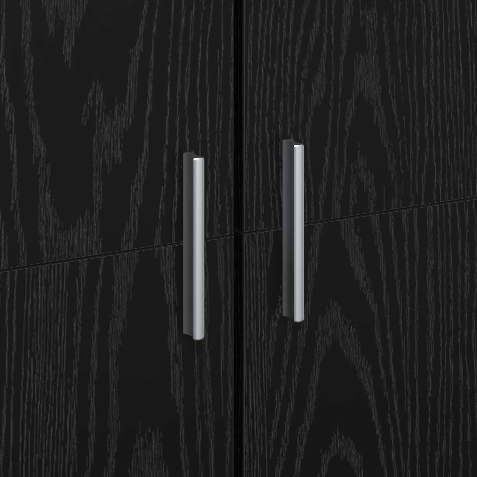 Highboard Schwarz Eichen-Optik 70 x 33,5 x 180 cm Holzwerkstoff