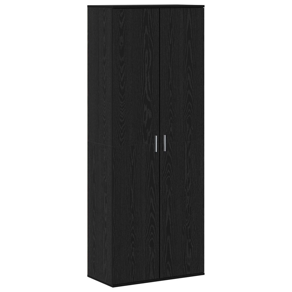 Highboard Schwarz Eichen-Optik 70 x 33,5 x 180 cm Holzwerkstoff