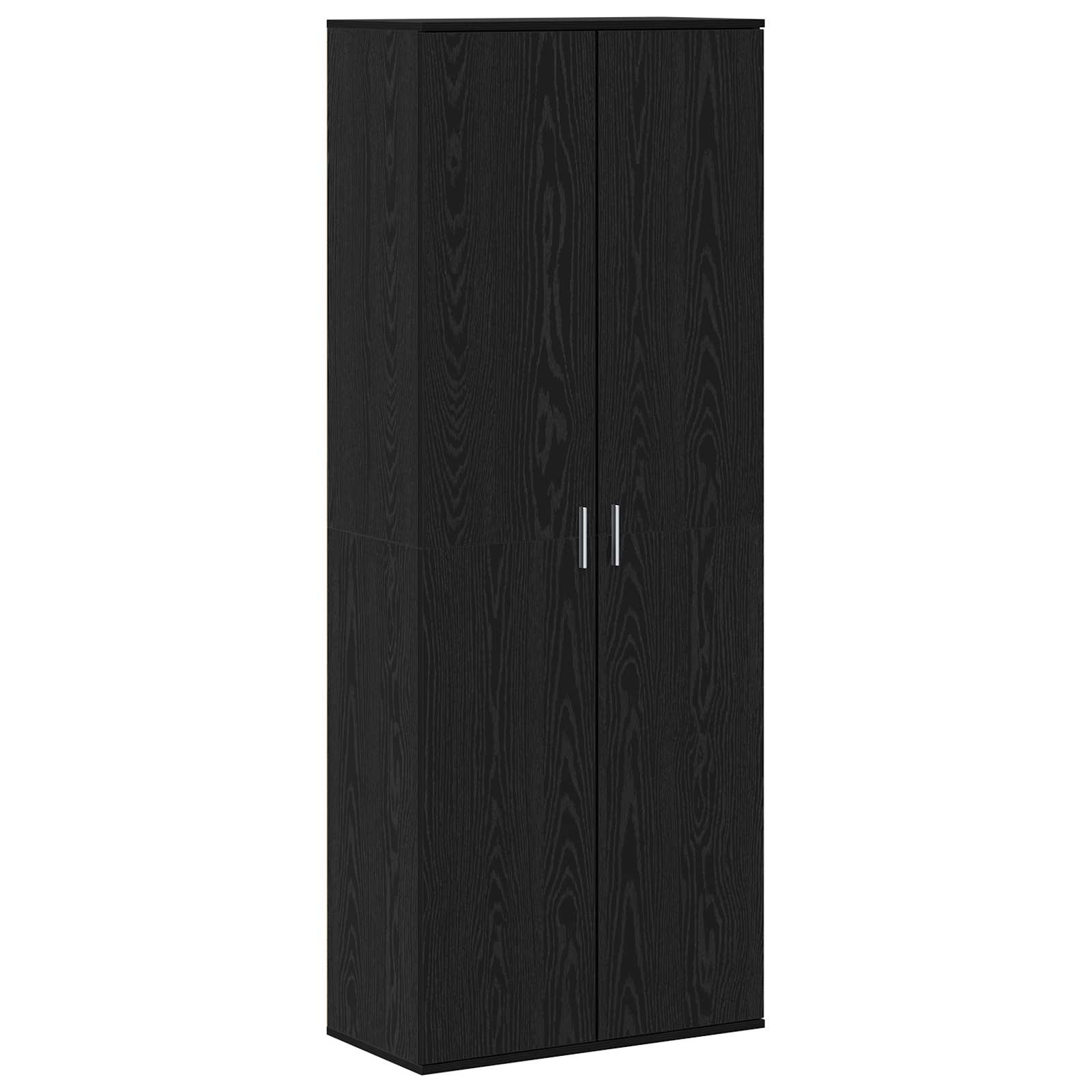 Highboard Schwarz Eichen-Optik 70 x 33,5 x 180 cm Holzwerkstoff