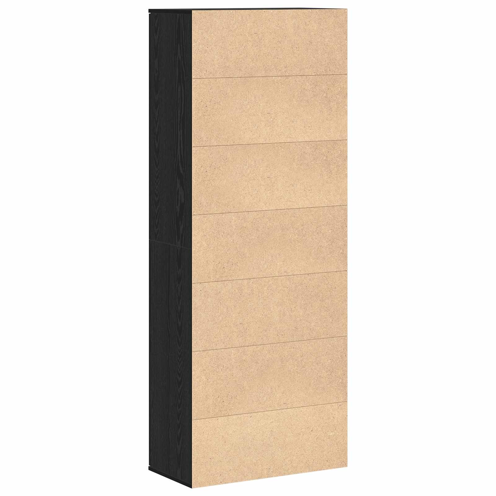Highboard Schwarz Eichen-Optik 70 x 33,5 x 180 cm Holzwerkstoff