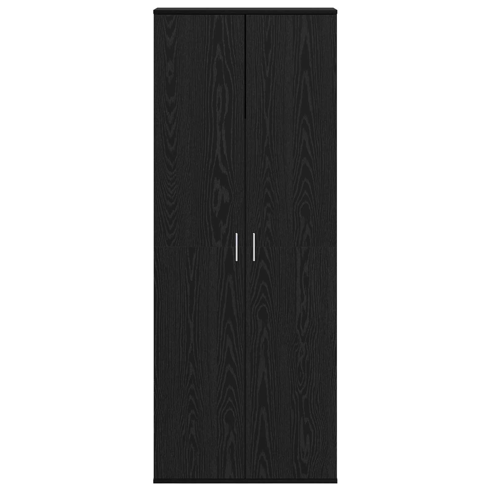 Highboard Schwarz Eichen-Optik 70 x 33,5 x 180 cm Holzwerkstoff