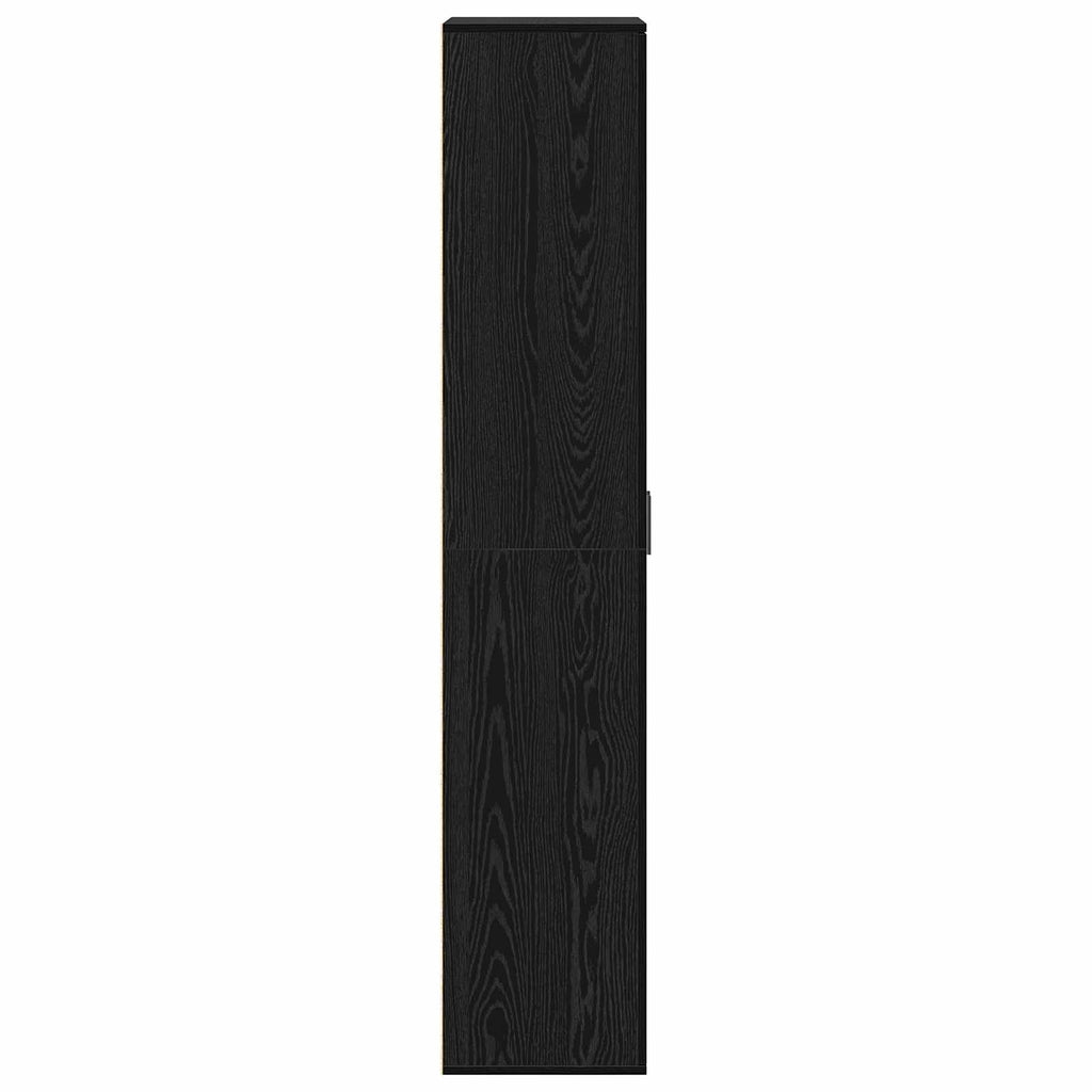 Highboard Schwarz Eichen-Optik 70 x 33,5 x 180 cm Holzwerkstoff