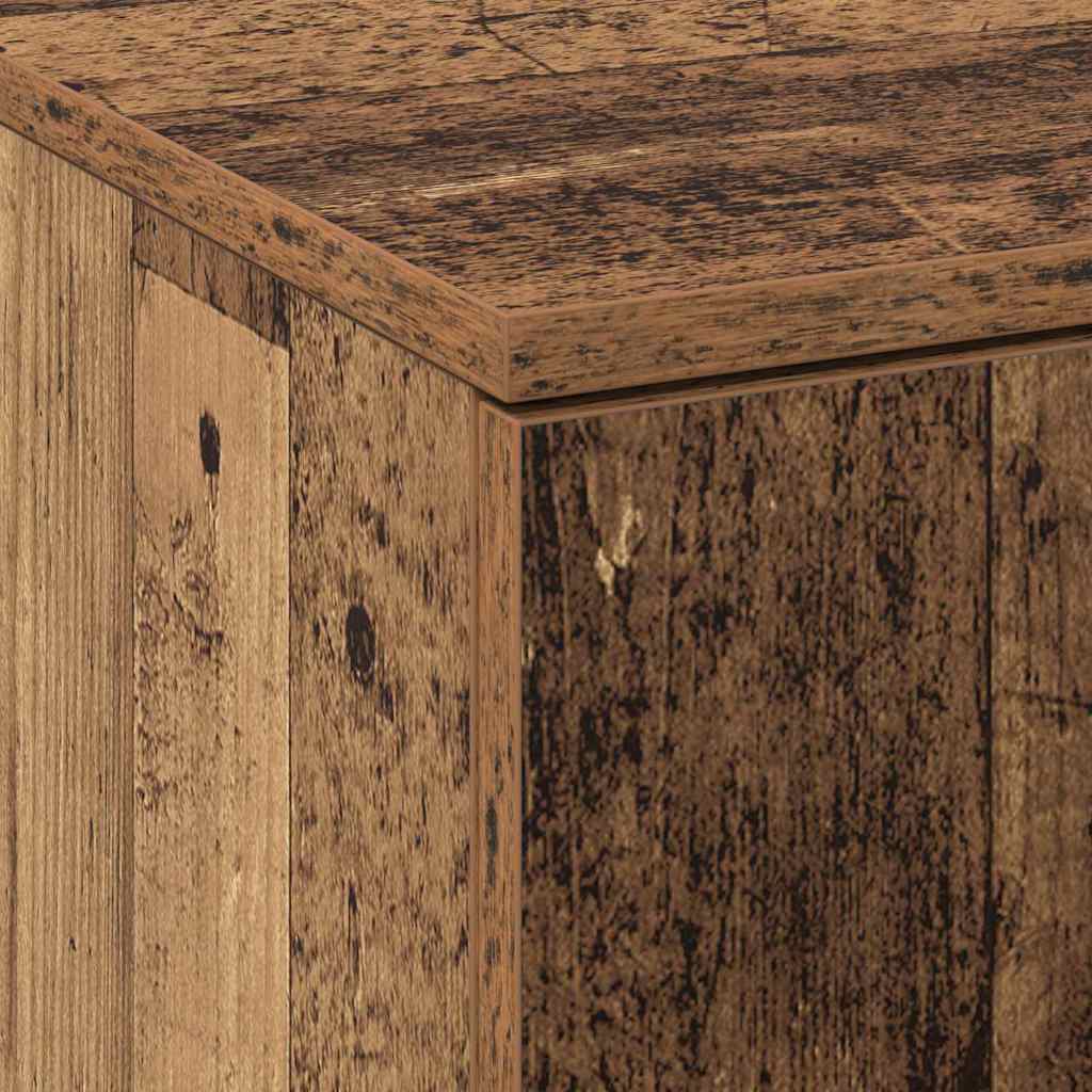 Highboard Altholz 60 x 35 x 180 cm Holzwerkstoff