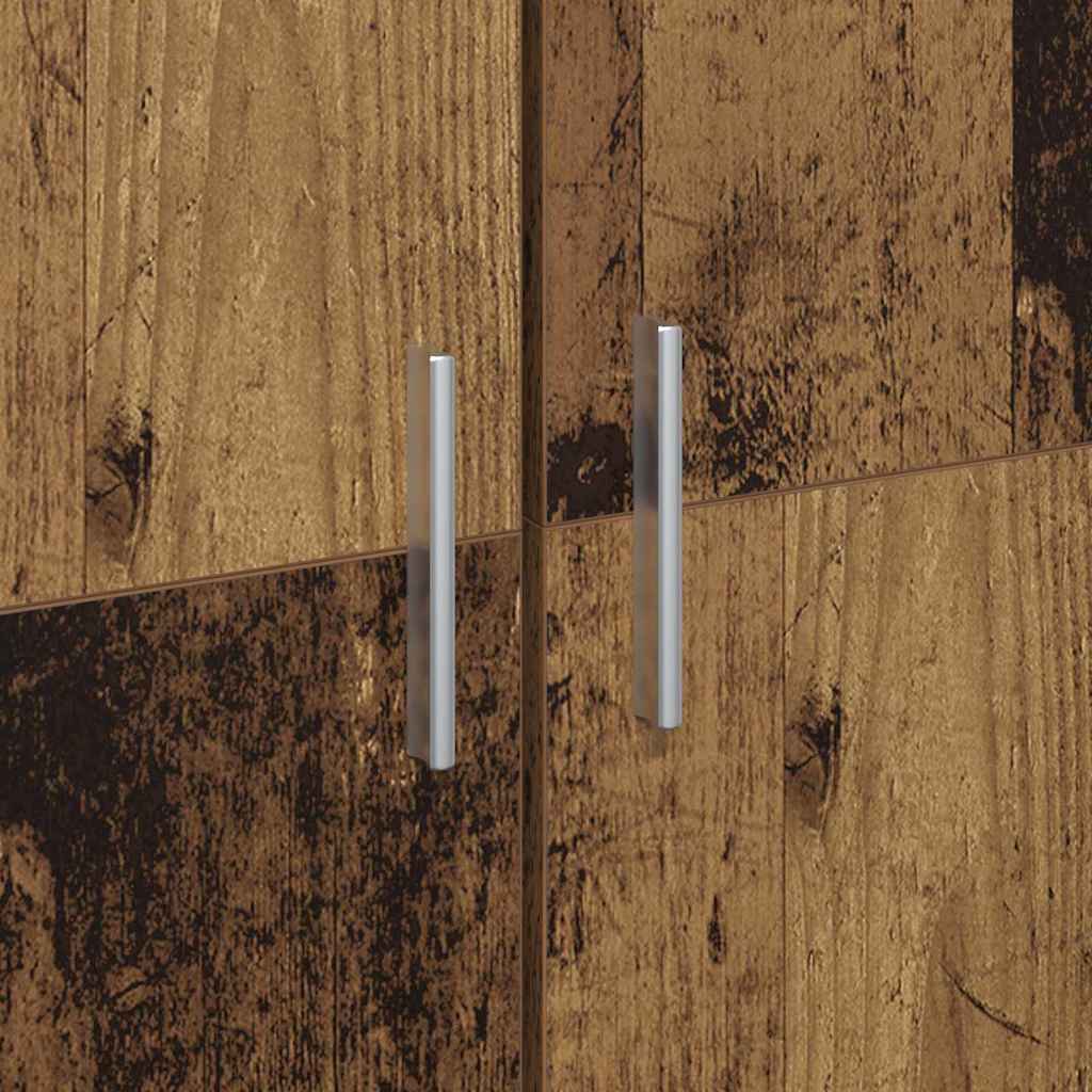 Highboard Altholz 60 x 35 x 180 cm Holzwerkstoff