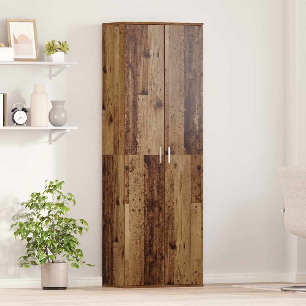 Highboard Altholz 60 x 35 x 180 cm Holzwerkstoff