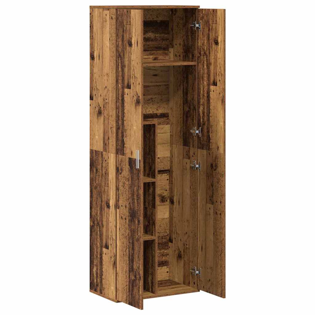 Highboard Altholz 60 x 35 x 180 cm Holzwerkstoff