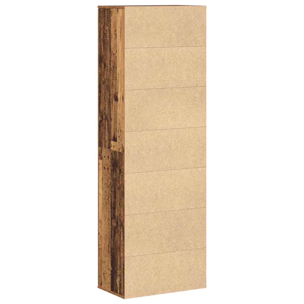 Highboard Altholz 60 x 35 x 180 cm Holzwerkstoff