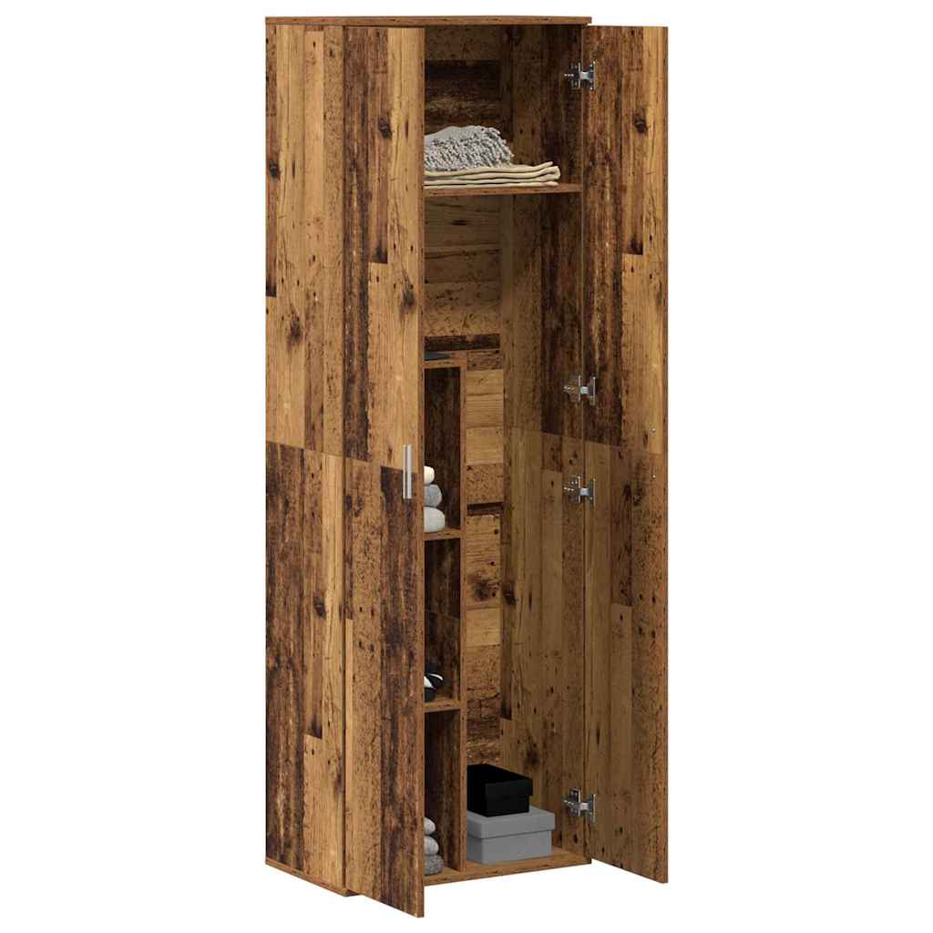 Highboard Altholz 60 x 35 x 180 cm Holzwerkstoff