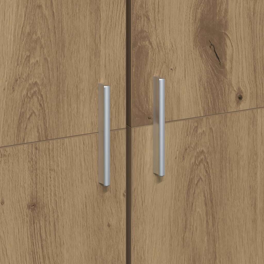 Highboard Eiche handwerklich 60 x 35 x 180 cm Holzwerkstoff