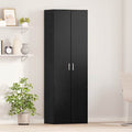 Highboard Schwarz Eichen-Optik 60 x 35 x 180 cm Holzwerkstoff