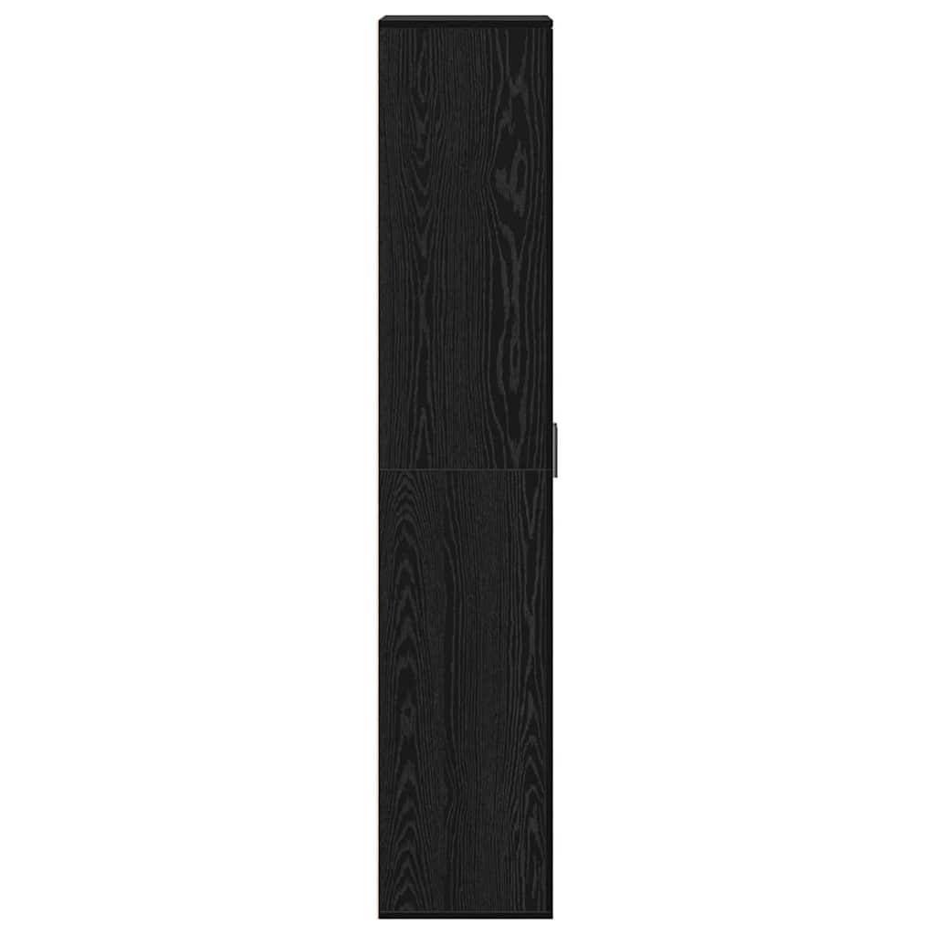 Highboard Schwarz Eichen-Optik 60 x 35 x 180 cm Holzwerkstoff