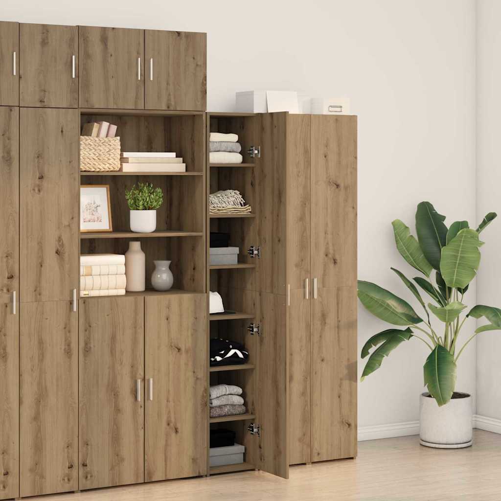 Highboard 2 pcs Artisan-Eiche 30 x 42,5 x 185 cm