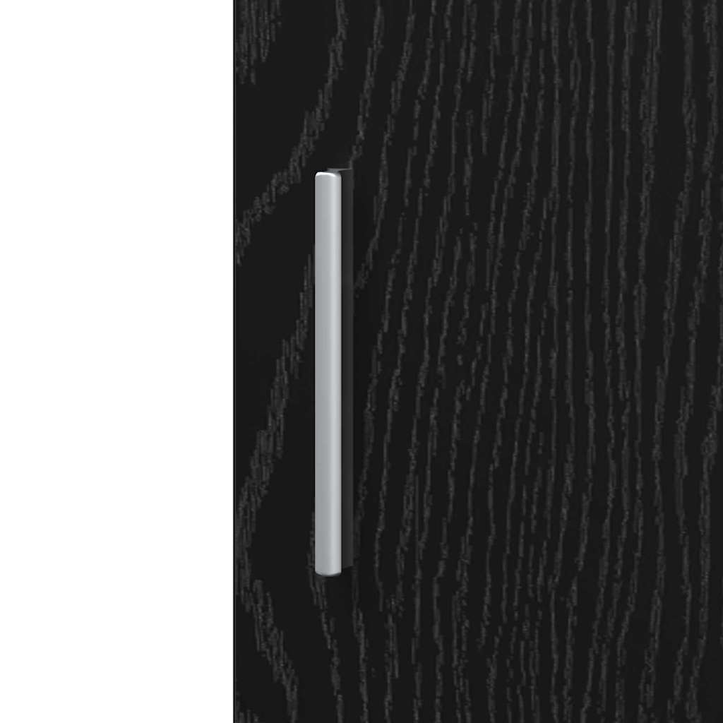 Highboard 2 pcs Schwarz Eichen-Optik 30 x 42,5 x 185 cm