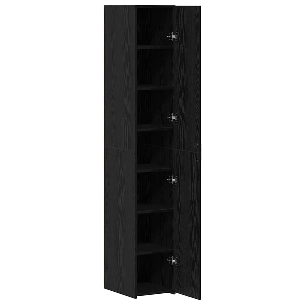 Highboard 2 pcs Schwarz Eichen-Optik 30 x 42,5 x 185 cm