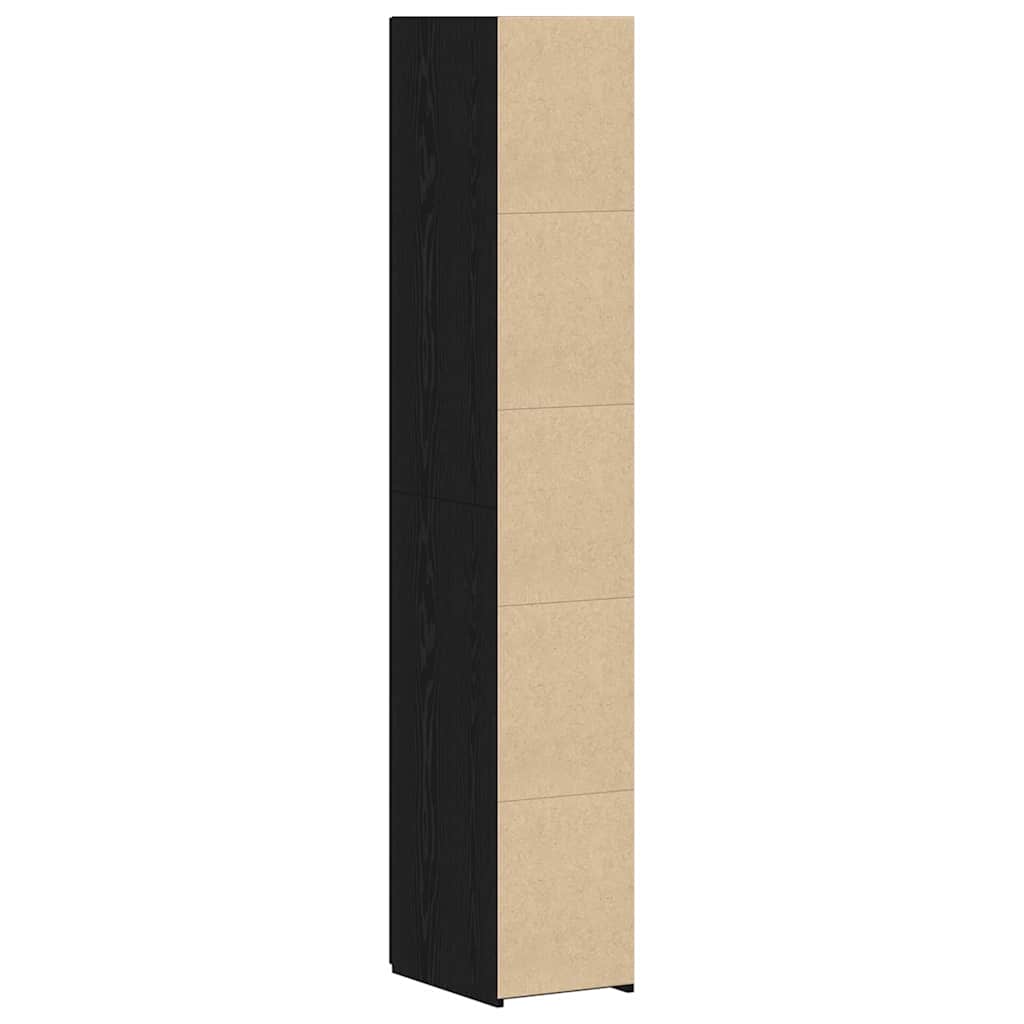 Highboard 2 pcs Schwarz Eichen-Optik 30 x 42,5 x 185 cm