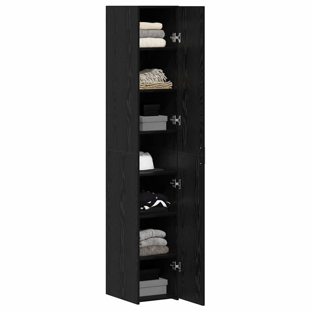 Highboard 2 pcs Schwarz Eichen-Optik 30 x 42,5 x 185 cm