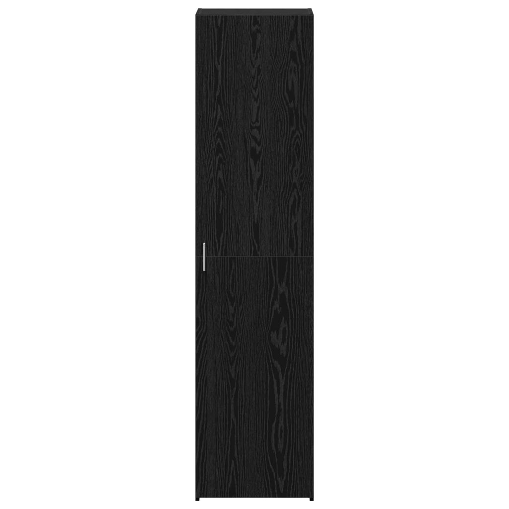 Highboard Schwarz Eichen-Optik 45 x 42,5 x 185 cm