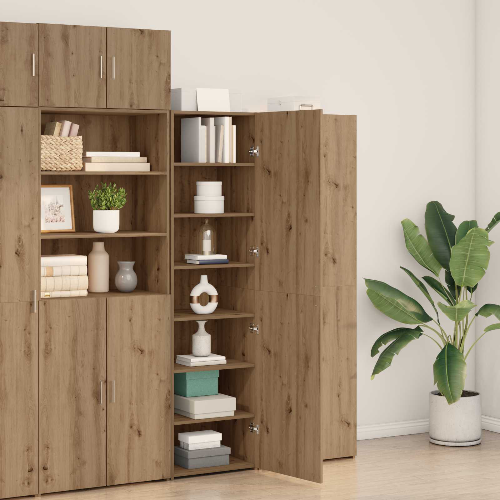 Highboard 2 pcs Artisan-Eiche 50 x 42,5 x 185 cm