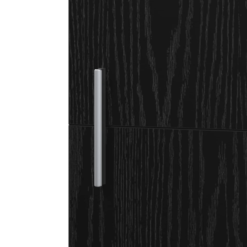 Highboard 2 pcs Schwarz Eichen-Optik 50 x 42,5 x 185 cm