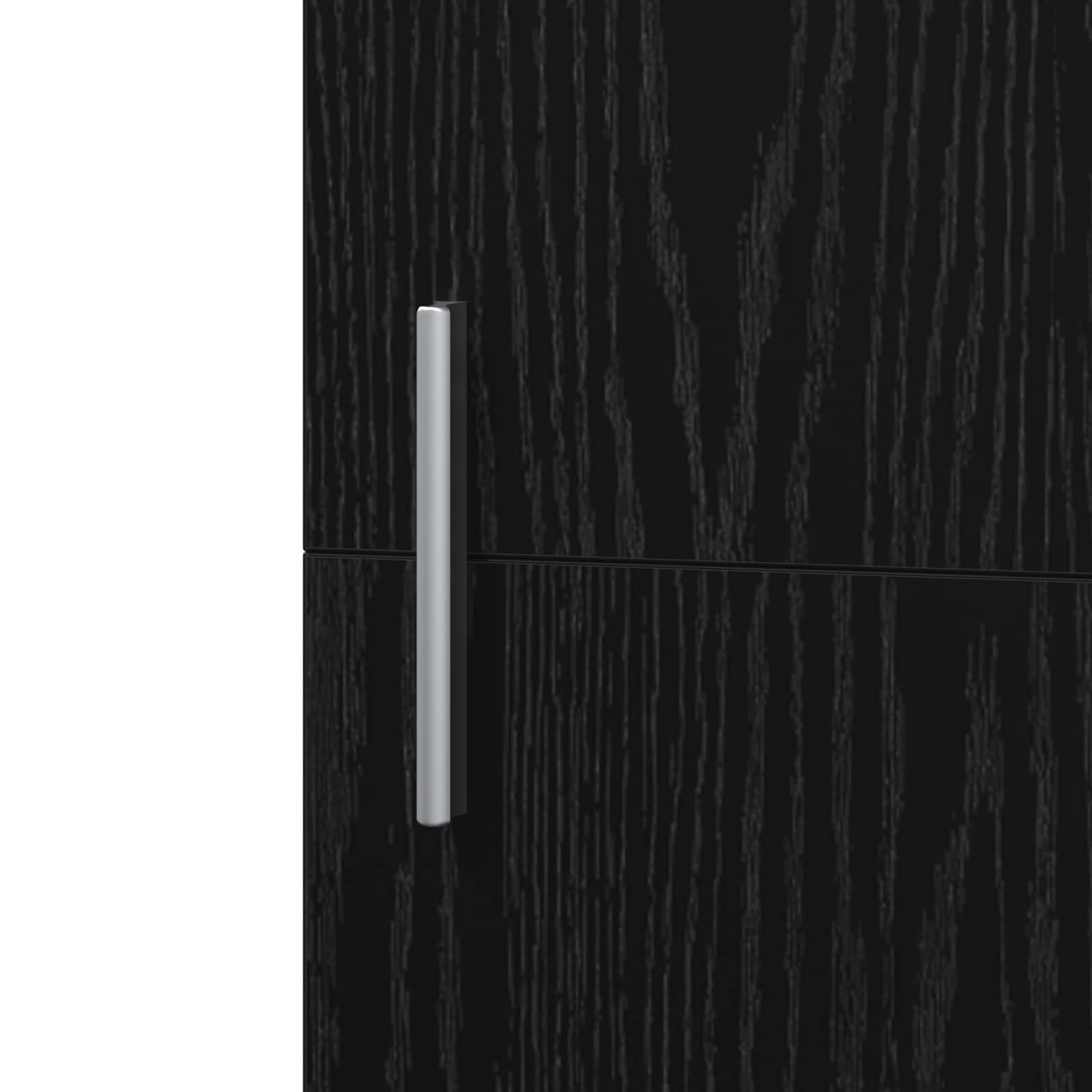 Highboard 2 pcs Schwarz Eichen-Optik 50 x 42,5 x 185 cm